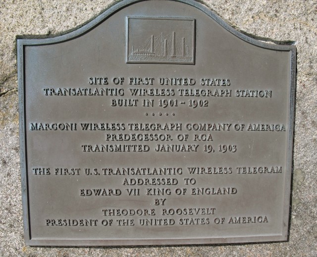 Site of one of the first transcontinental wireless transmissions in the world - at Marconi Beach, Wellfleet MA