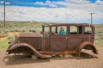 Abandoned rust bucket found by the side of the road.