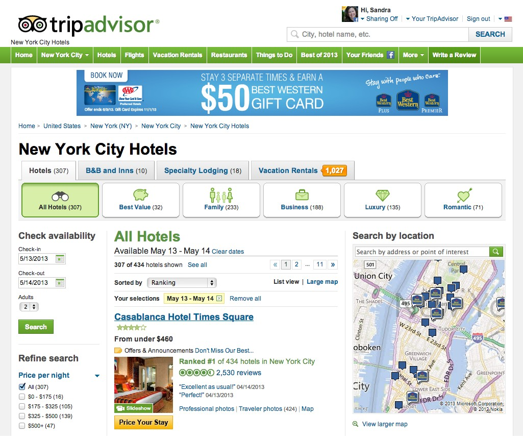 Best Hotel Booking Sites Compared Tripadvisor Screenshot