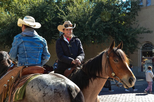 Riders at Historic Stockyards in Fort Worth, TX.