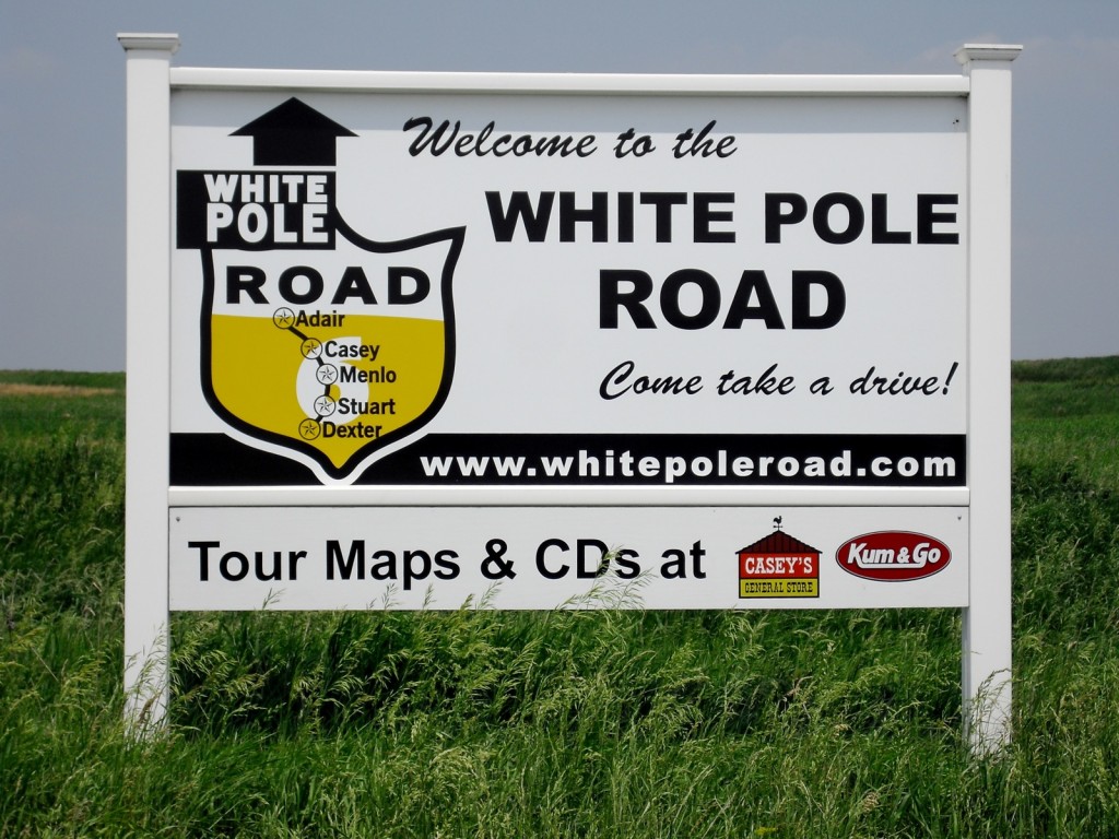 Way, way off the interstate in Iowa - White Pole Road formerly US Route 6