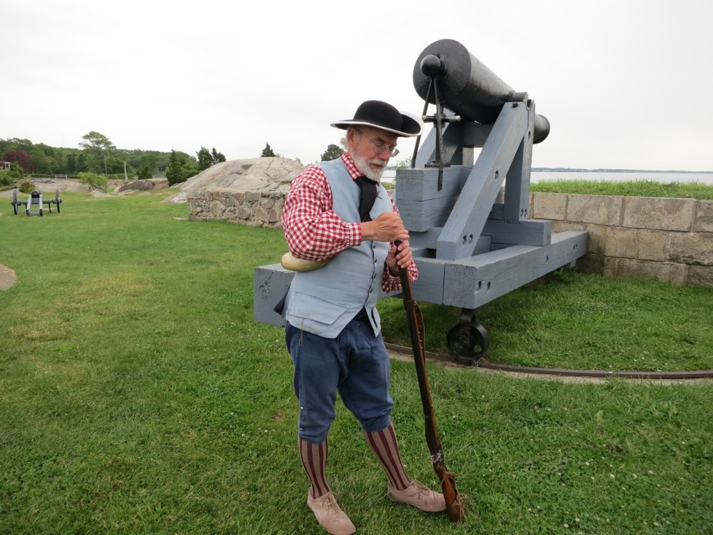 Historian Chris Richard at Fort Phoenix Fairhaven MA