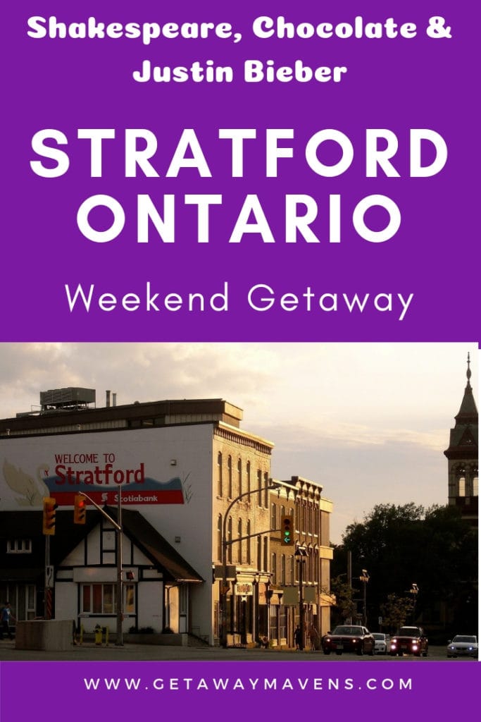 Shakespeare, Chocolate and Justin Bieber - Stratford Ontario Weekend Getaway Pinterest PIn