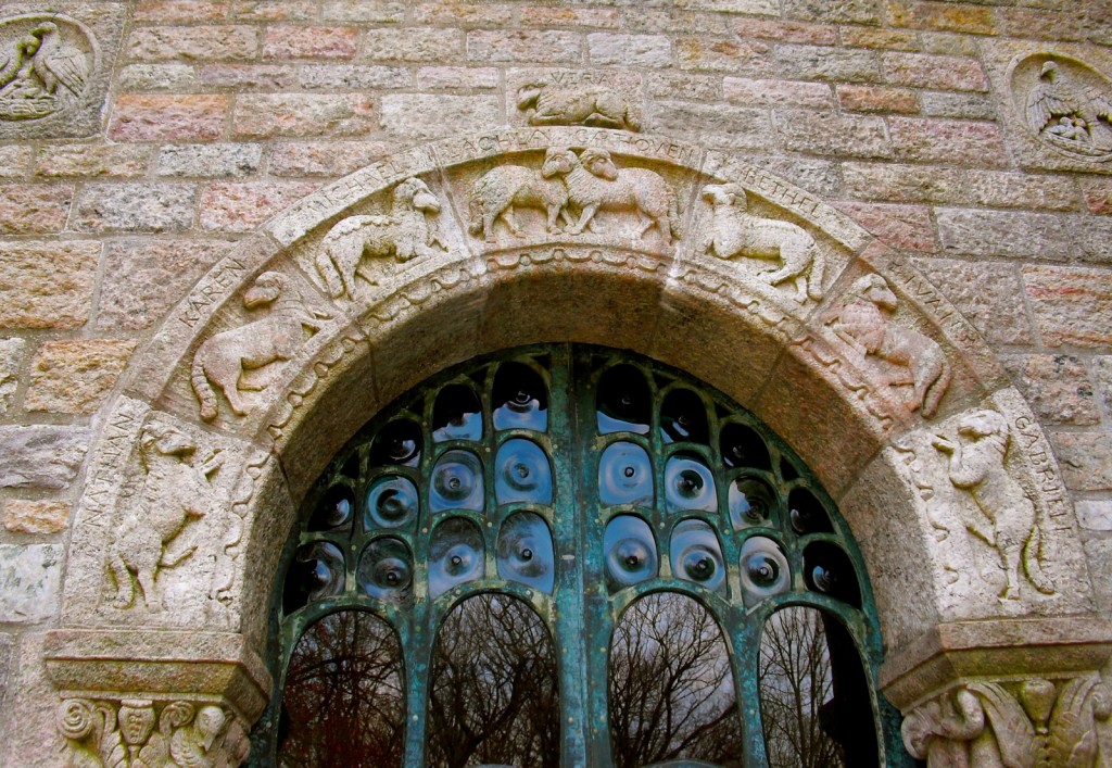 Bryn Athyn Lambs over Door. - Bryn Athyn, PA