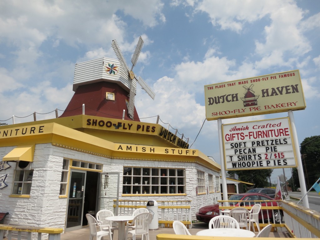 Best Shoofly Pie in Lancaster County - Dutch Haven with windmill on top