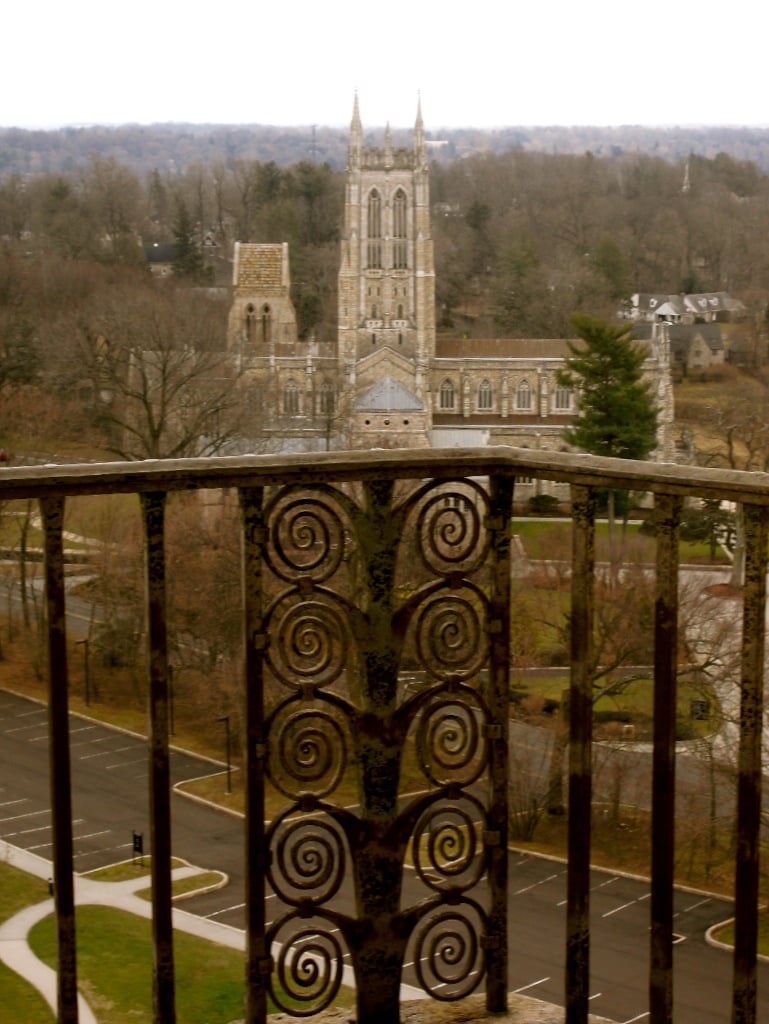 View of Bryn Athyn Cathedral PA from Turret Tower 