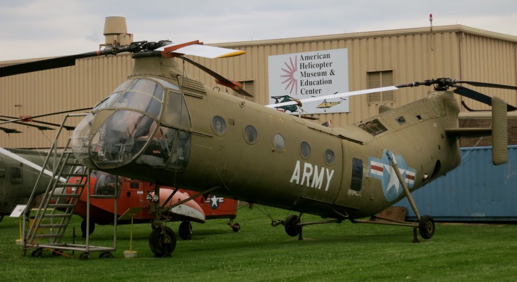 Army Helicopter outside of one of the largest collections of helicopters in the USA