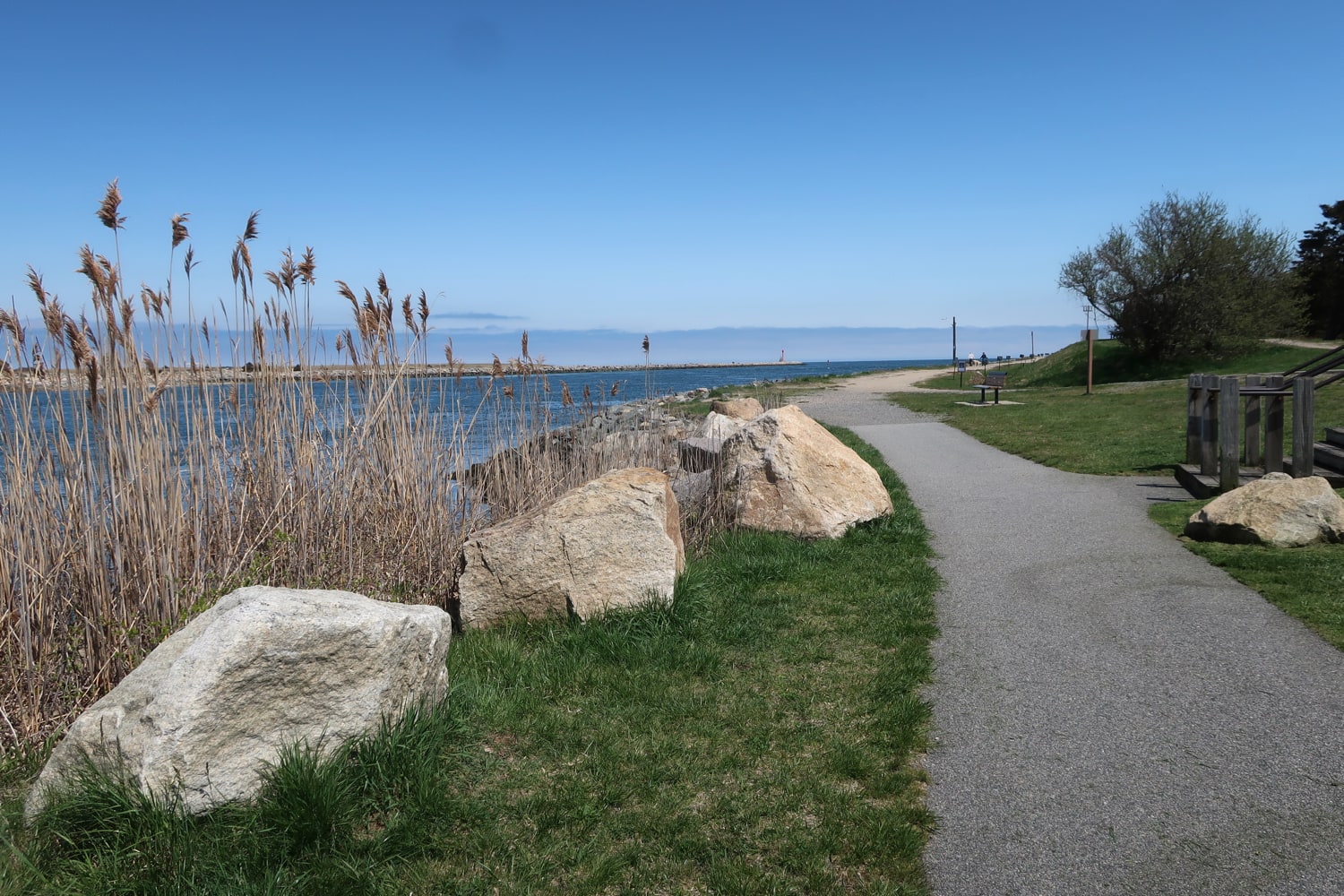 View of Cape Cod Canal from Visitors Center Sandwich MA