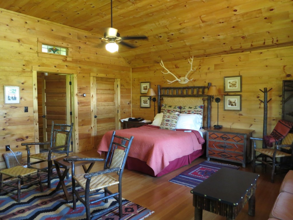 Inside Halcyon House; One of 7 cabins at Dartbrook Lodge, Keene, NY