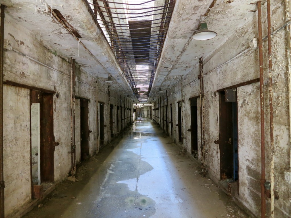 Interior of stabilized cell block of Eastern State Penn in Philly PA