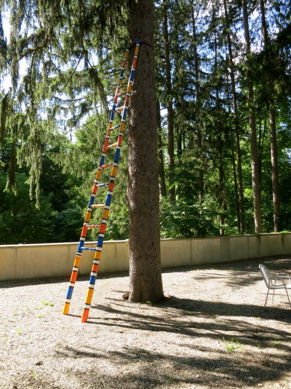 One of six colorful ladders in sculpture garden of Katonah Museum of Art, NY