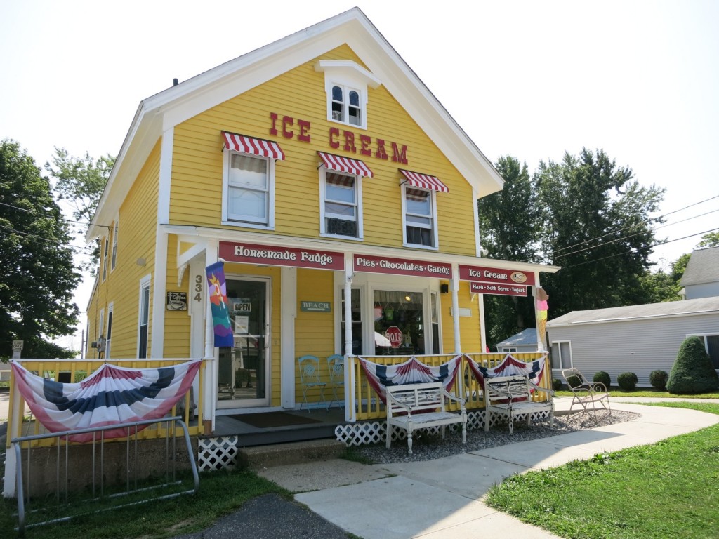 Dense, creamy ice-cream and penny candy in a Niantic CT sweet shop