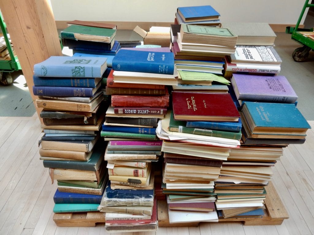 Stacks of Books at one of the literary spots on our East Coast bucket list.
