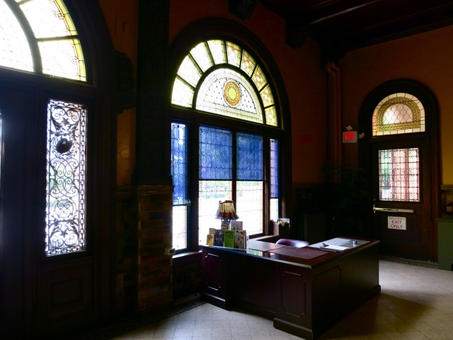 Tiffany Windows illuminate the George Walter Vincent Smith Museum in Springfield MA