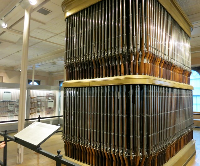 Organ of Muskets at Springfield Armory National Historic Site, Springfield MA