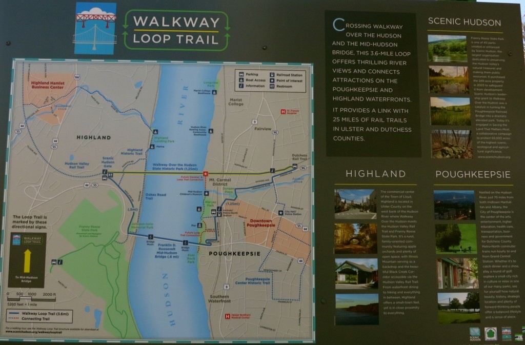 Walkway Loop Trail Map - Poughkeepsie-NY