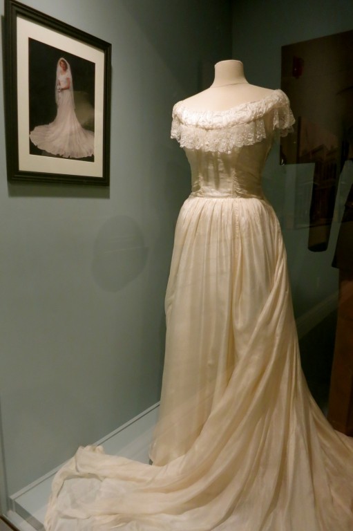 Wedding dress made of parachute cloth from Langley AFB, Hampton History Museum VA