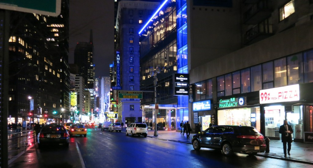 Broadway at 55th St.Towards Times Square New York City