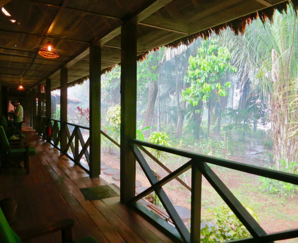 Sandoval Lake Lodge Rainy Day Peru