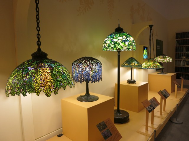 Louis Comfort Tiffany Glass Lamps at Queens Museum, NY