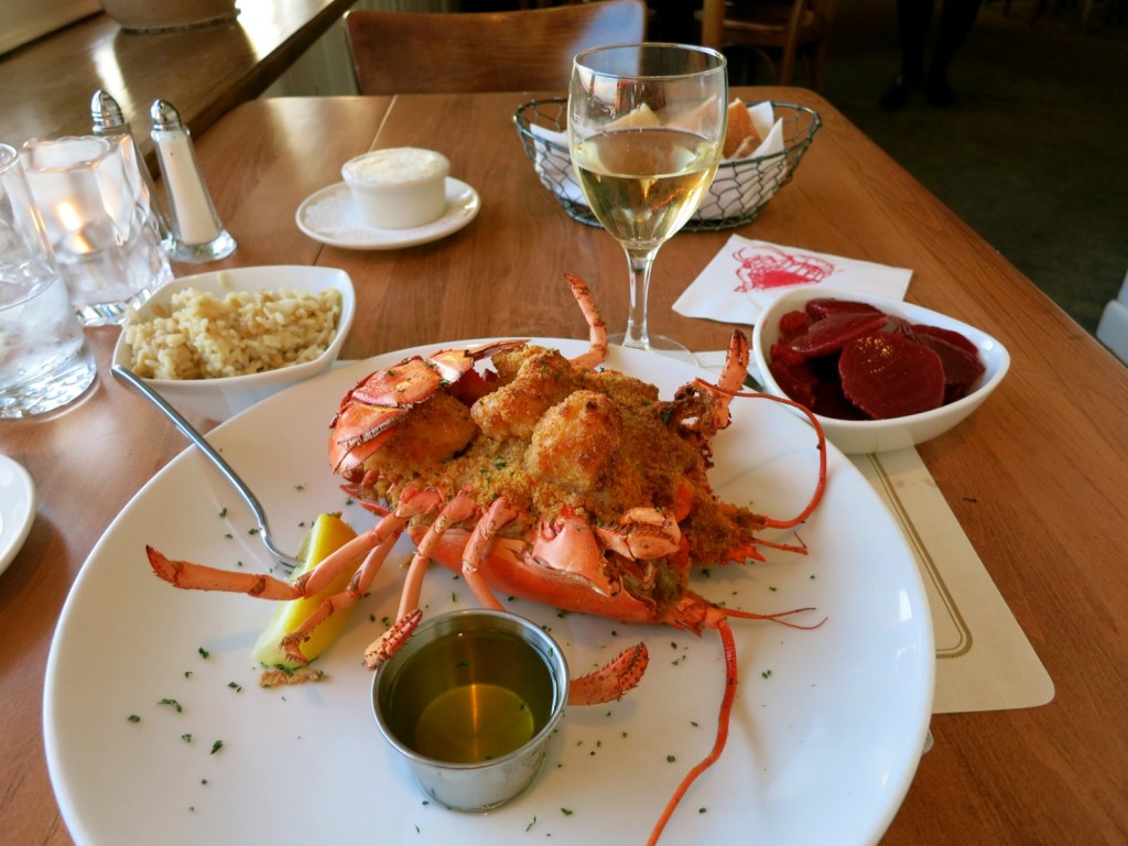 Lobster Pot Restaurant, Signature Stuffed Baked Lobster, Bristol RI