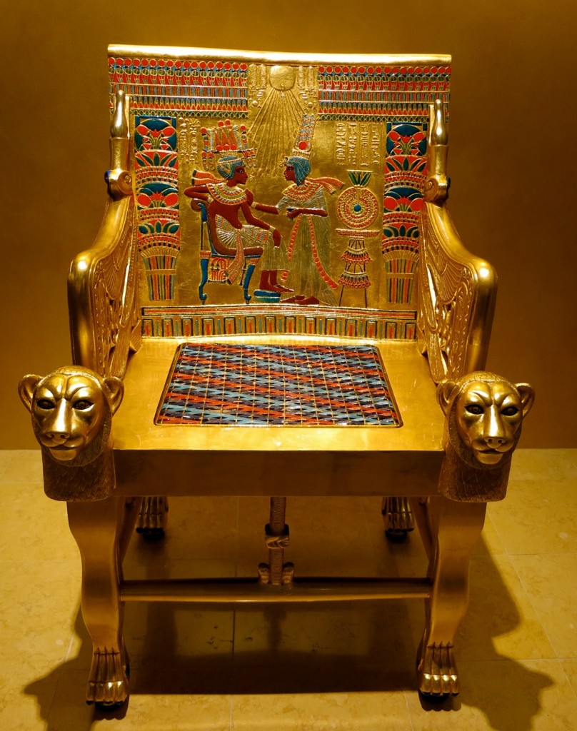 Recreation of King Tut's Golden Throne, Fitchburg Art Museum, Fitchburg, MA