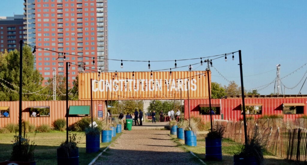 Outdoor seasonal Beer Garden, Constitution Yards, Wilmington DE