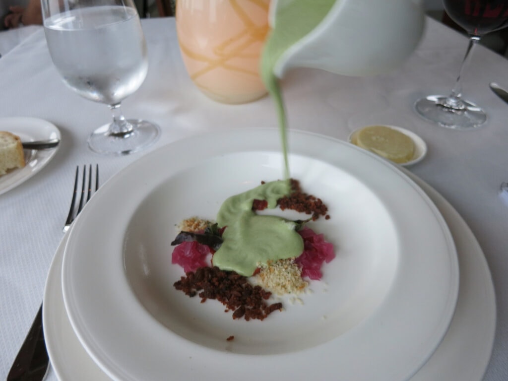 Deconstructed soup at Castle Hill Inn Newport RI