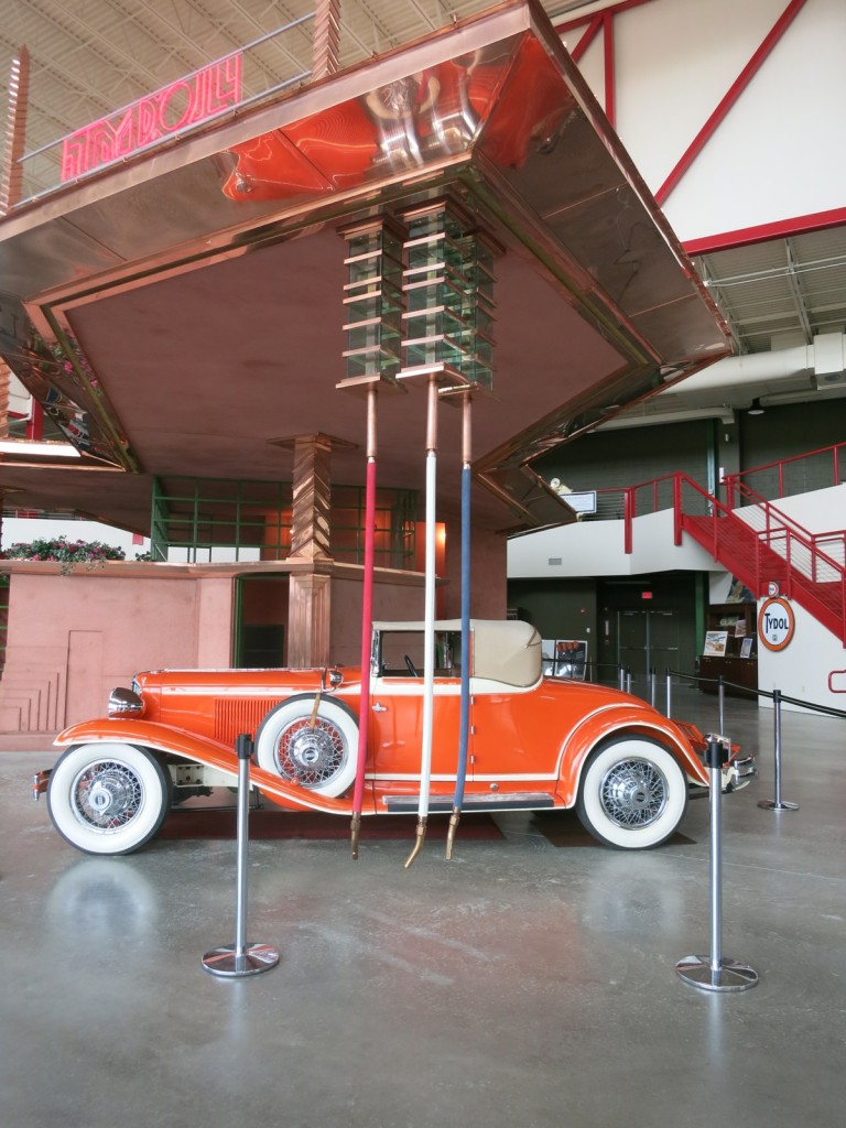 Frank Lloyd Wright Gas Station, Wright's Cord L-29 Cabriolet at Pierce-Arrow Museum, Buffalo NY