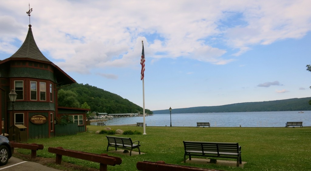 Hammondsport NY at sunset