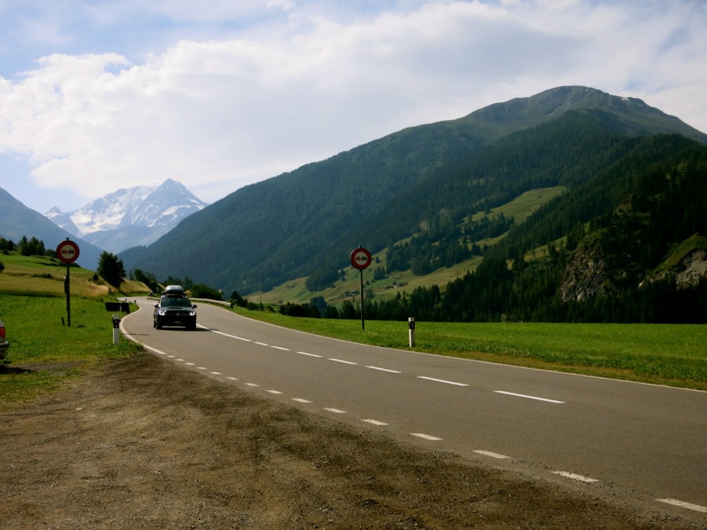 Road Between Montreux Switzerland and Piedmont Italy