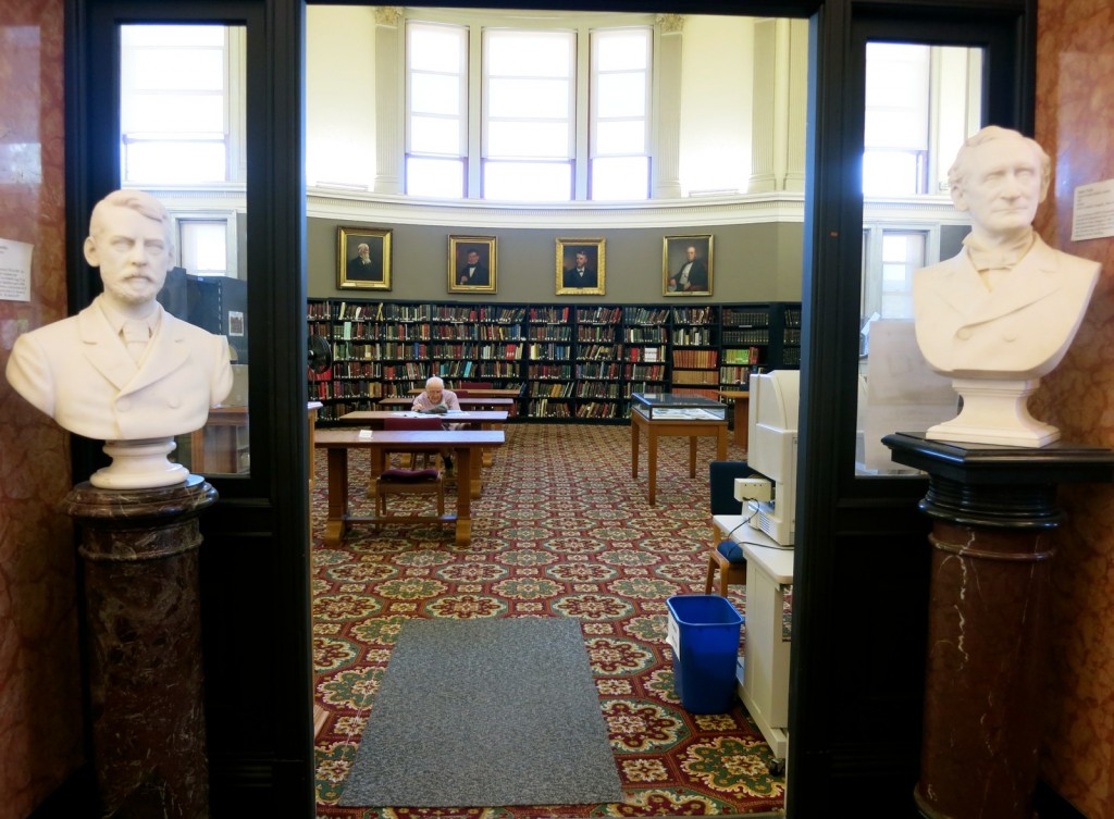 New Hampshire Genealogy Library in the State Library Building, Concord, NH