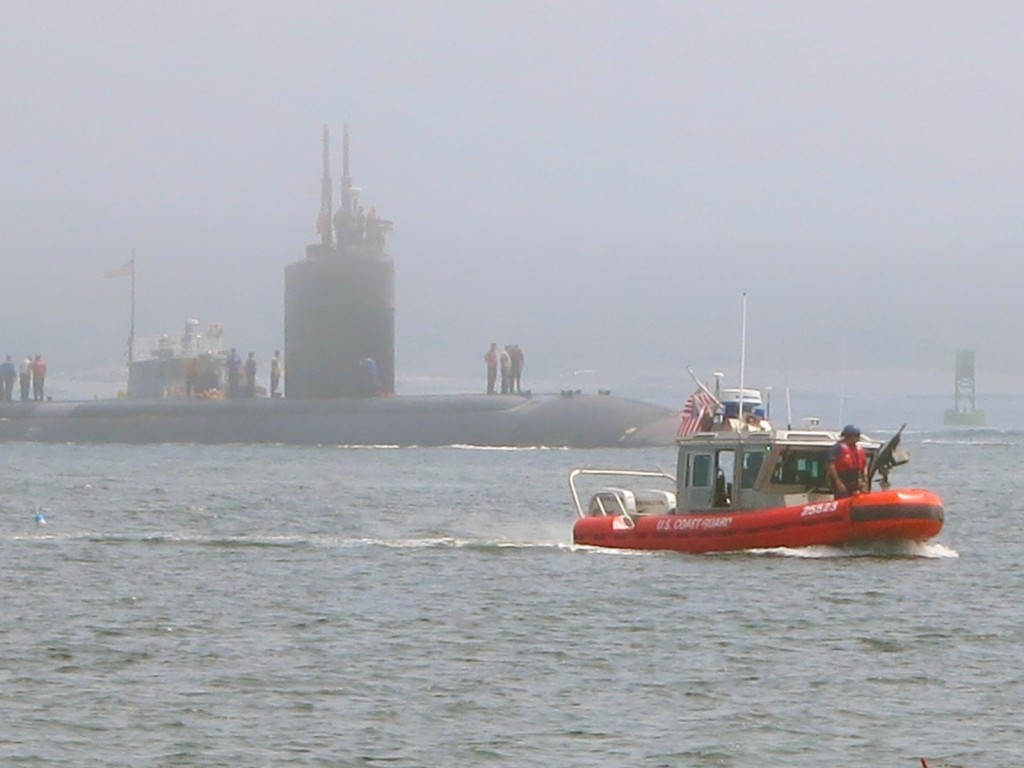 Submarine coming into Portsmouth Harbor