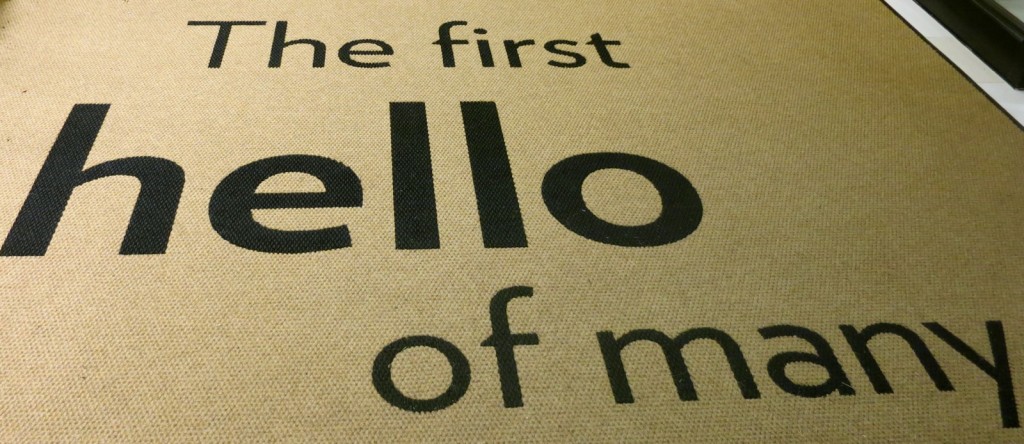 Welcome mat at Even Hotel, Norwalk CT