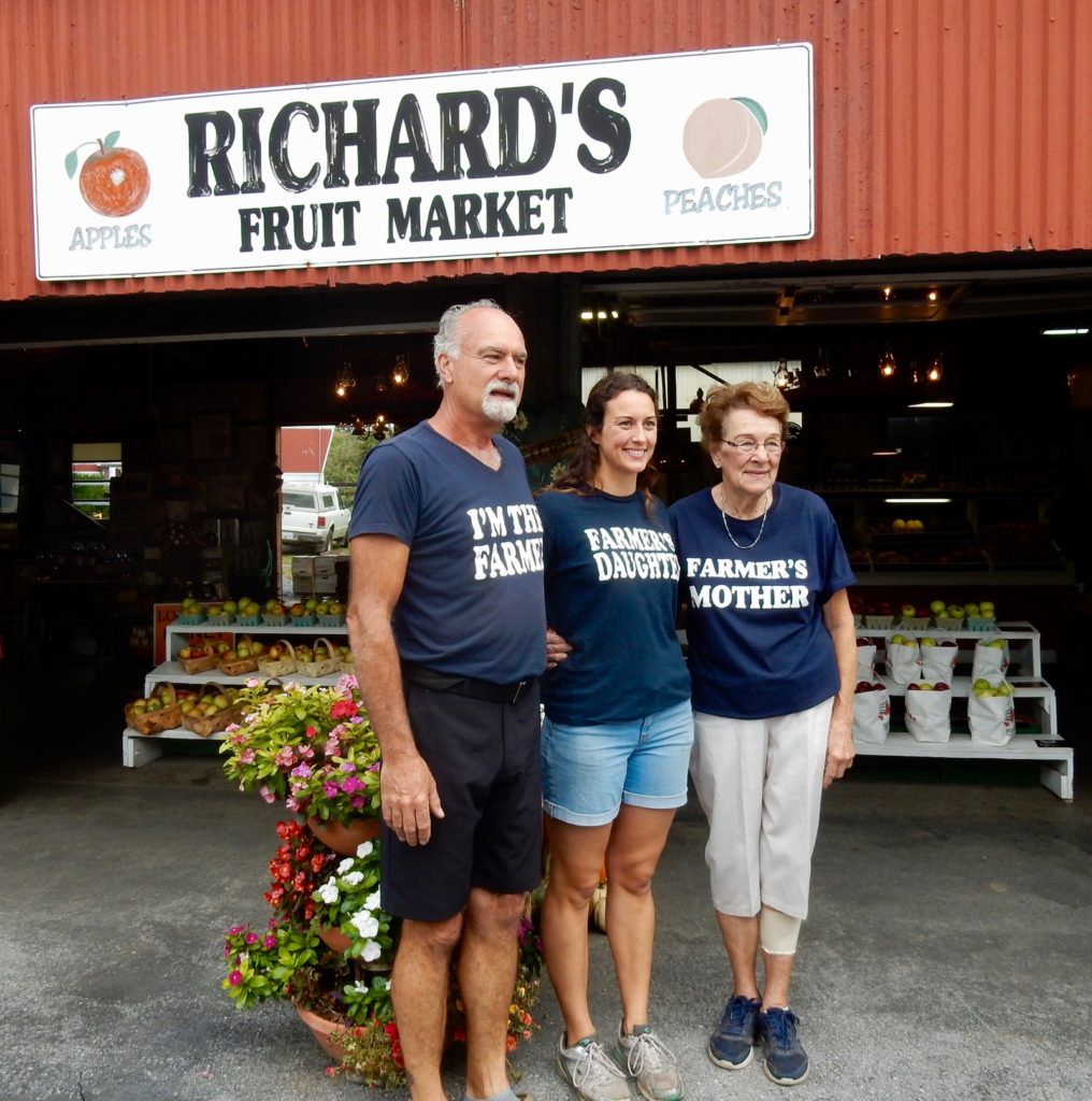 Three Generations of owners at Richards Fruit Market, Middletown VA