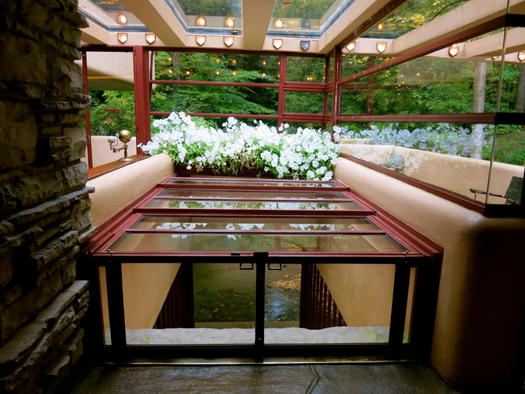 Fallingwater hatch to river beneath house