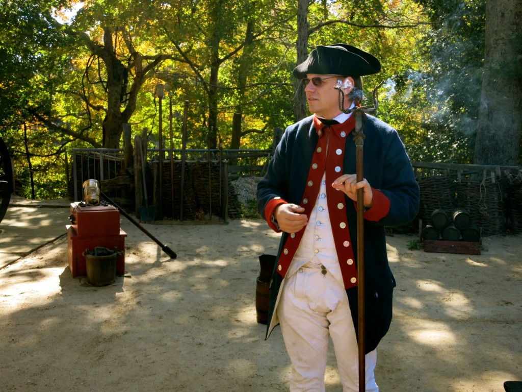 Firing Mortar at Yorktown Victory Center