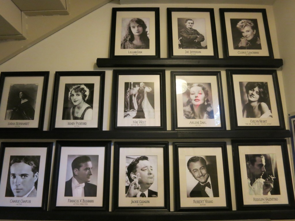 Stairwell Portraits of Celebrities at Hotel Fauchere Milford PA