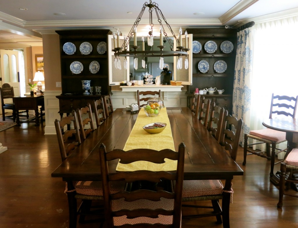 Breakfast gathering table at Three Stories, Saybrook Point Inn