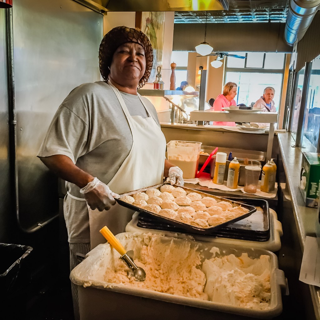 Making biscuits at Paula Deen's restaurant in Savannah, GA.