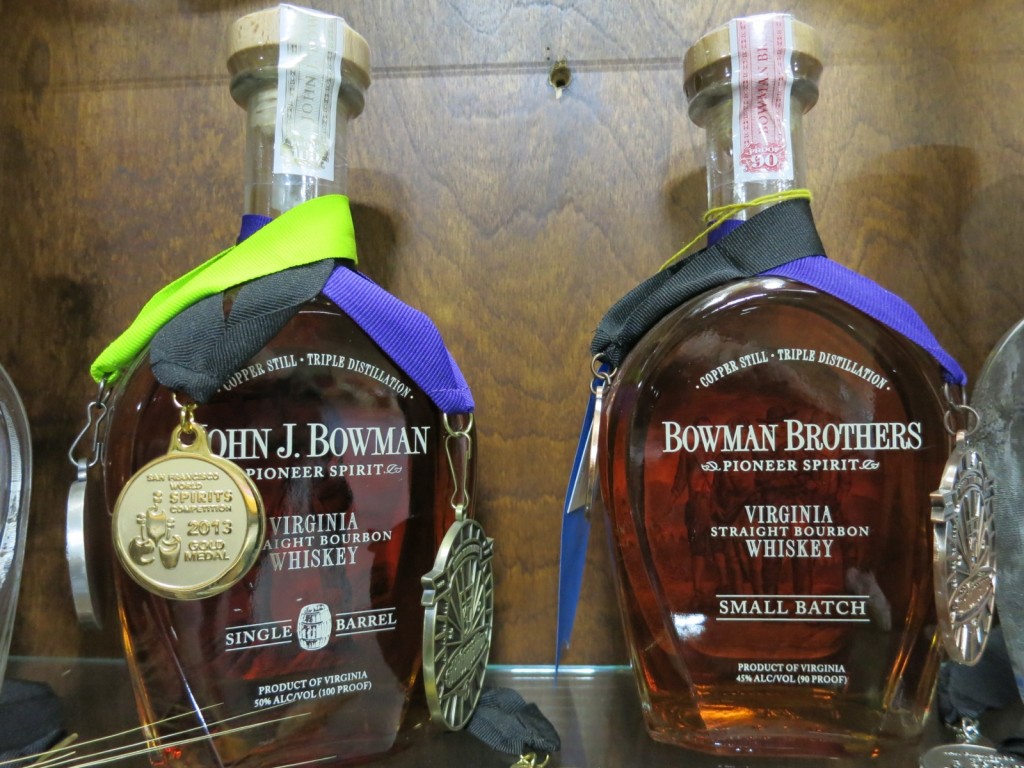 A. Smith Bowman Distillery Bourbon Medal Winners, Fredericksburg VA