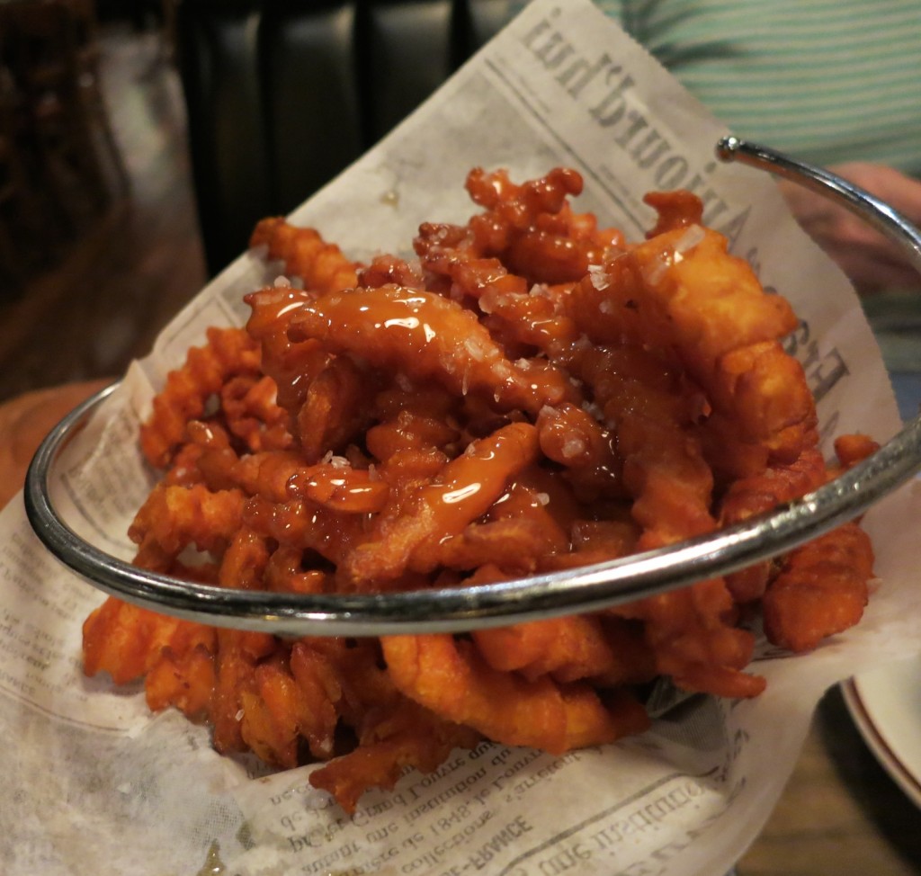 Addictive Caramel Sea Salt Sweet Potato Fries, Coopers Seafood, Scranton PA
