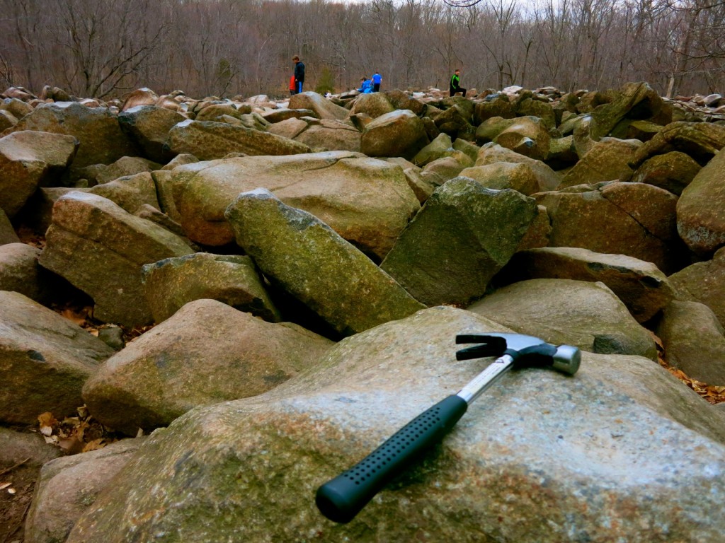 Bring a hammer to Ringing Rocks Park Upper Bucks County PA