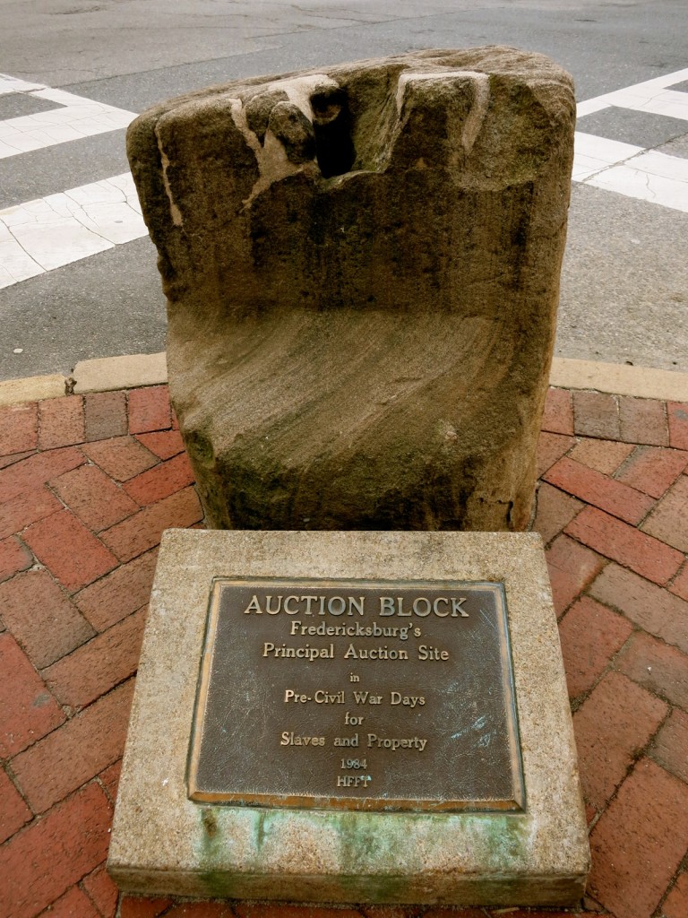 Slave Auction Block, Fredericksburg VA