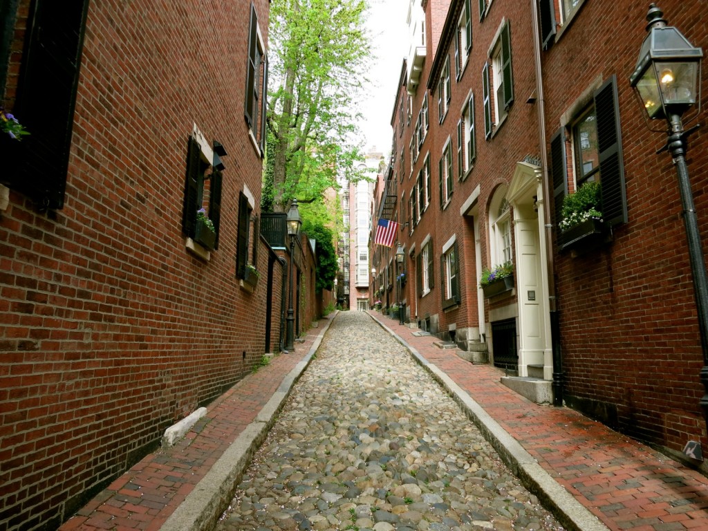 Acorn St on a Hidden Boston Getaway