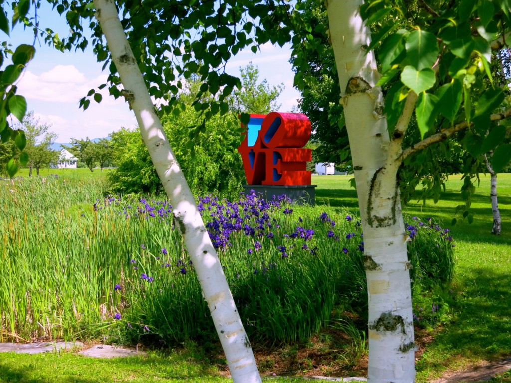 Robert Indiana LOVE sculpture Middlebury College VT