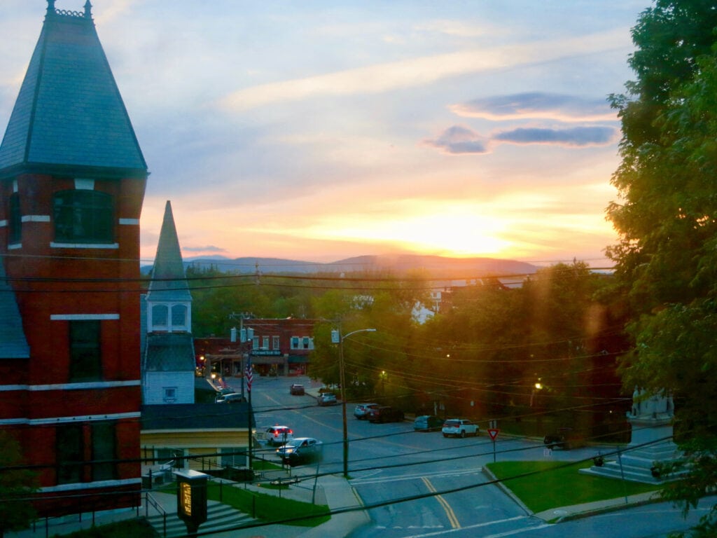 Sunset over Middlebury VT