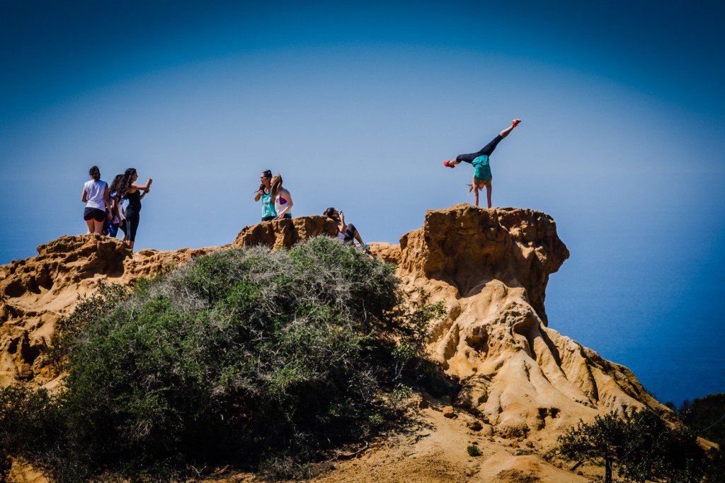 Yoga photo shots at Torrey Pines Pines State Naturals Reserve