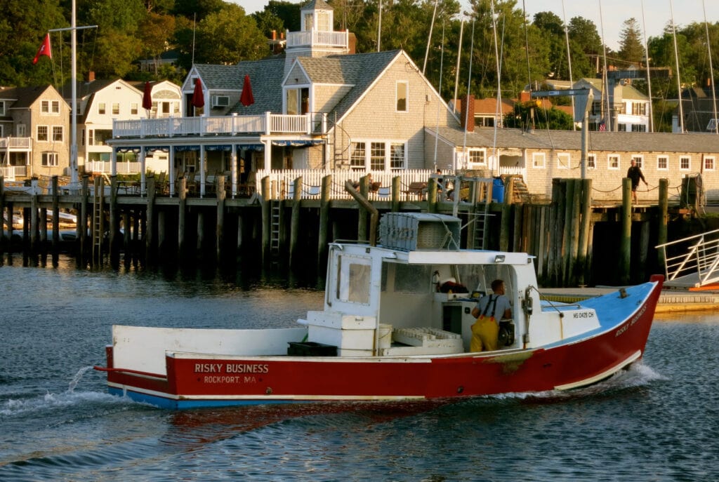 Lobster Boat in Rockland MA Harbor