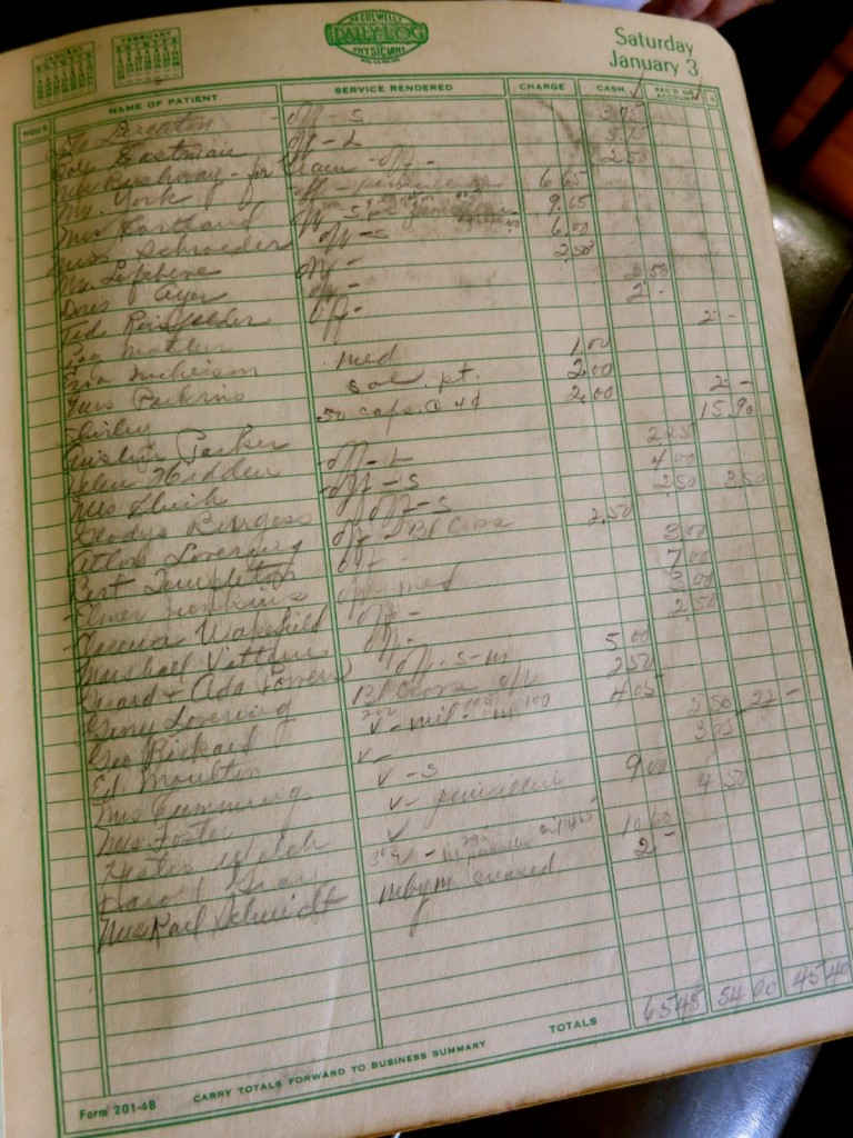 Patient Ledger, Remick County Doctor Museum, Tamworth NH